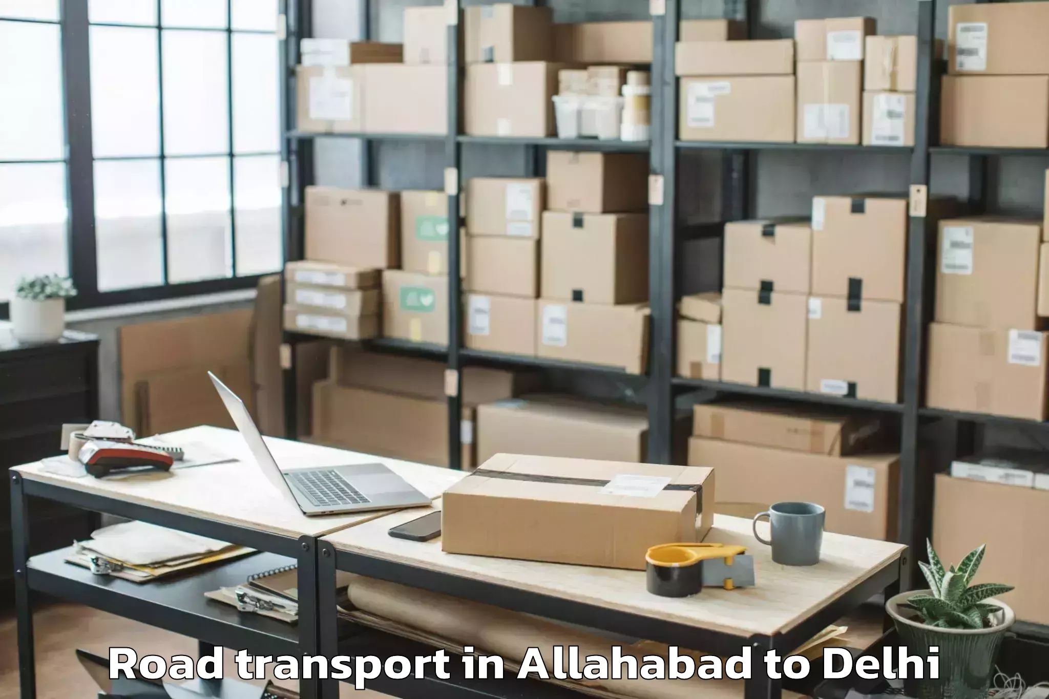 Book Allahabad to Okhla Industrial Estate Okhla Road Transport